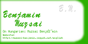 benjamin muzsai business card